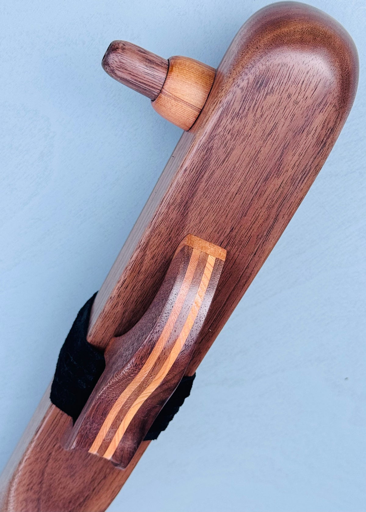 Native American style bass flute Walnut LOW G 440Hz