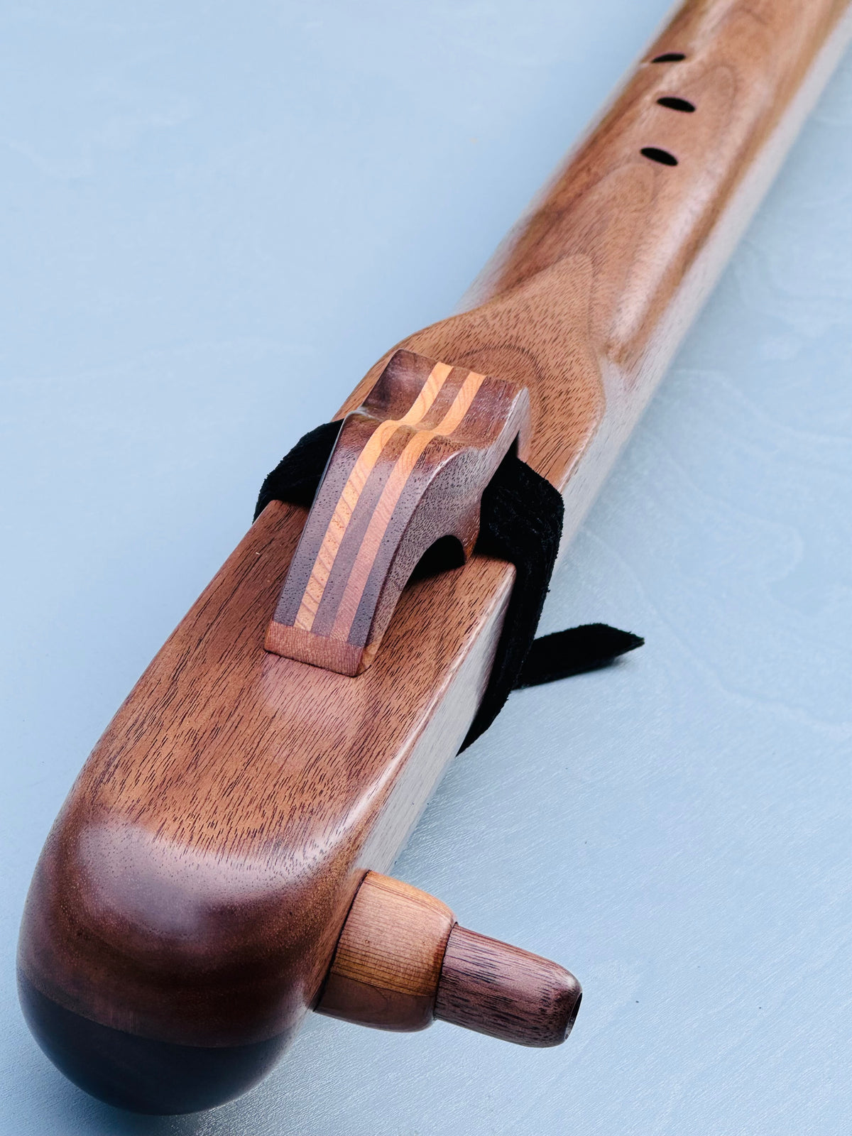 Native American style bass flute Walnut LOW G 440Hz