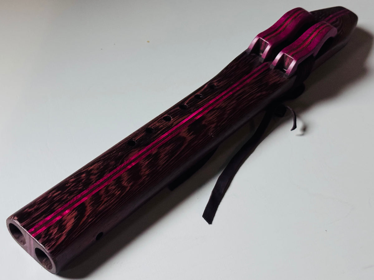 Native American style double flute wenge A 440Hz