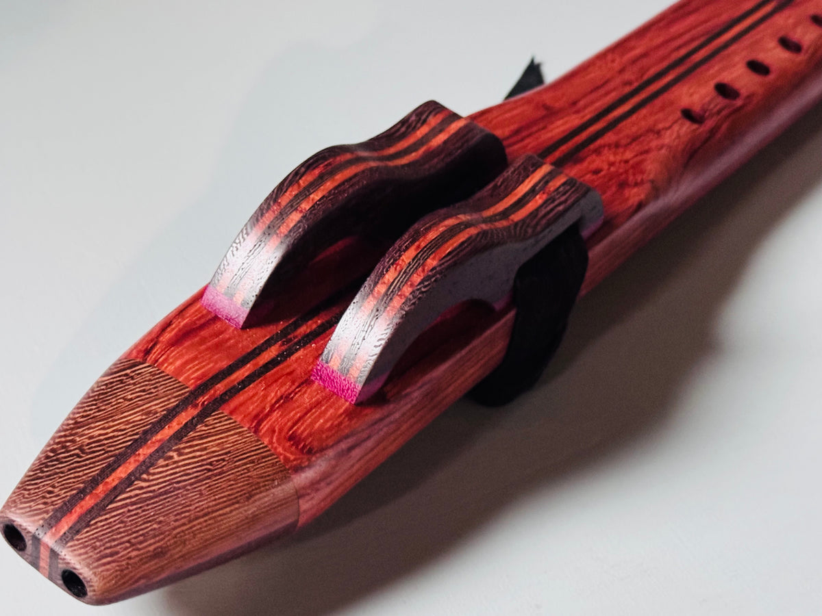 Native American style double flute Jatoba A 440Hz