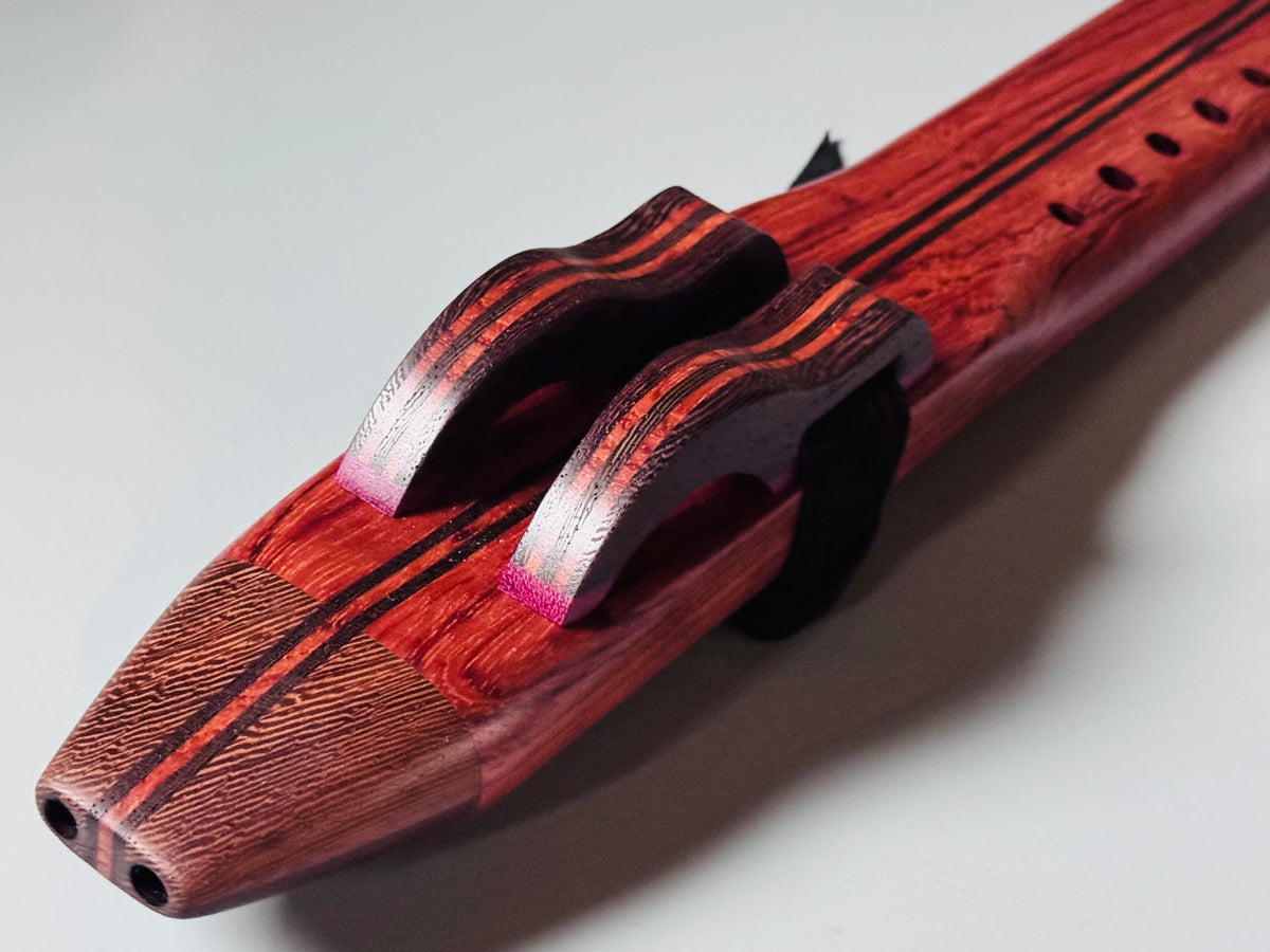 Native American style double flute Jatoba A 440Hz