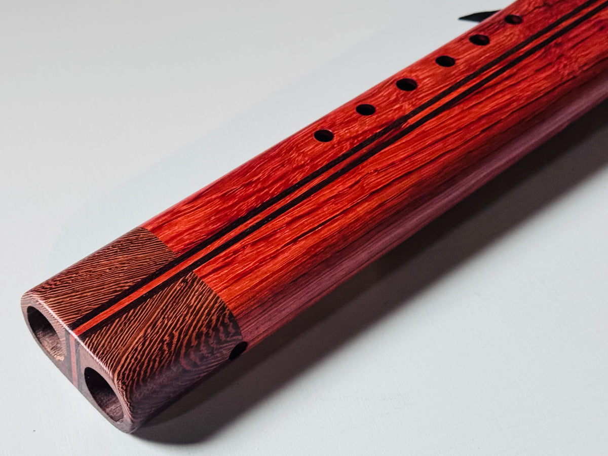 Native American style double flute Jatoba A 440Hz