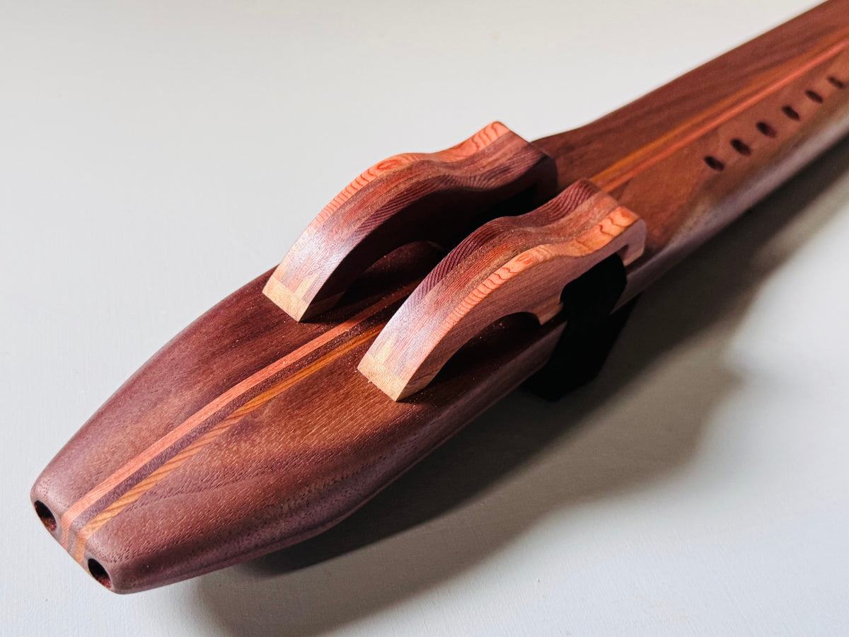 Native American style double flute Walnut A 440Hz