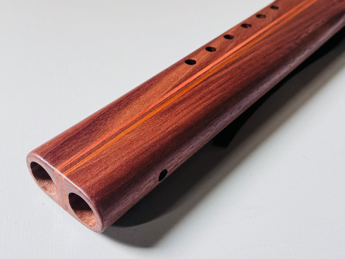 Native American style double flute Walnut A 440Hz