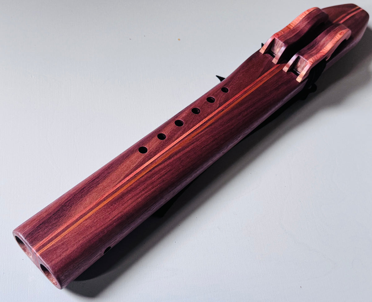 Native American style double flute Walnut A 440Hz
