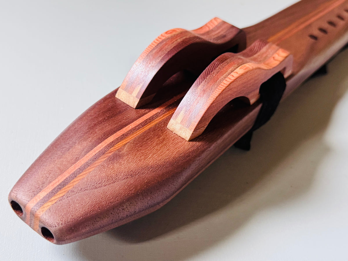 Native American style double flute Walnut A 440Hz