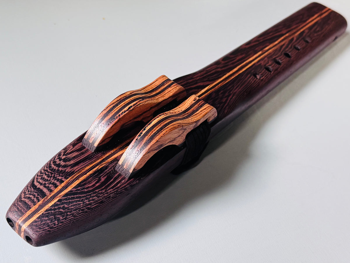 Native American style double flute Wenge A 432Hz