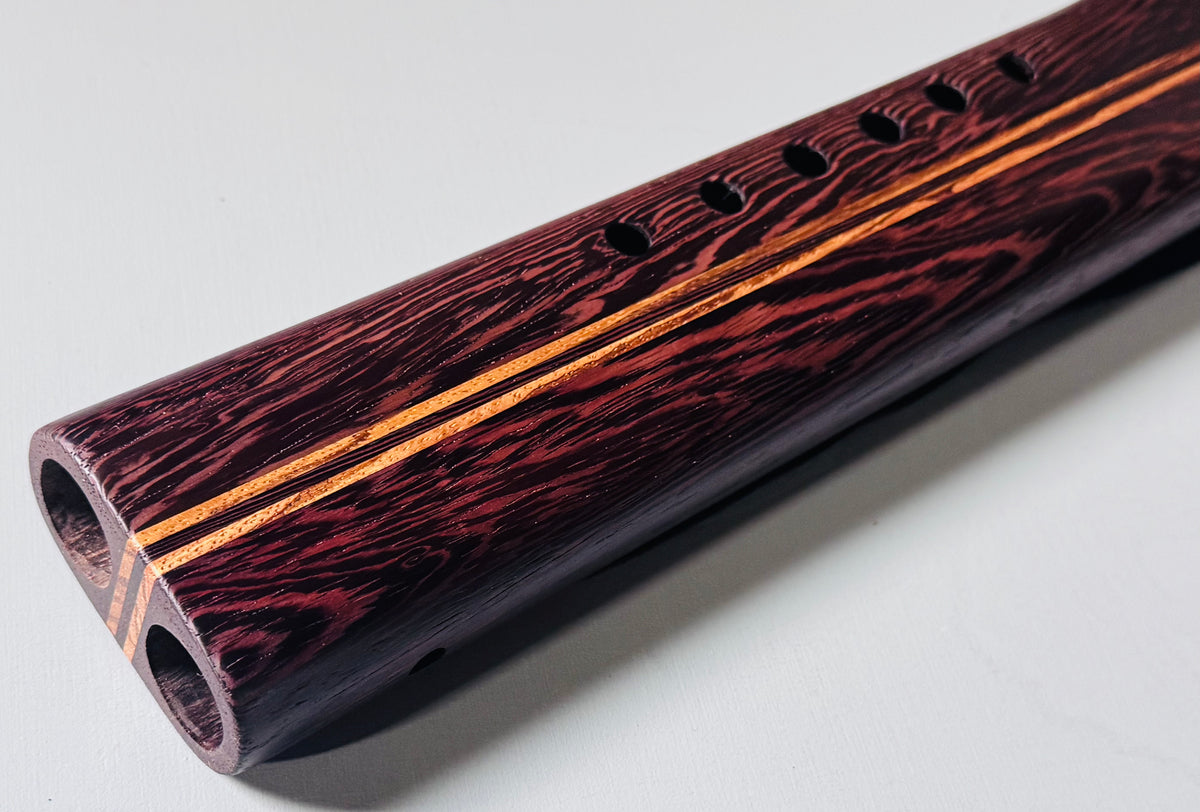 Native American style double flute Wenge A 432Hz