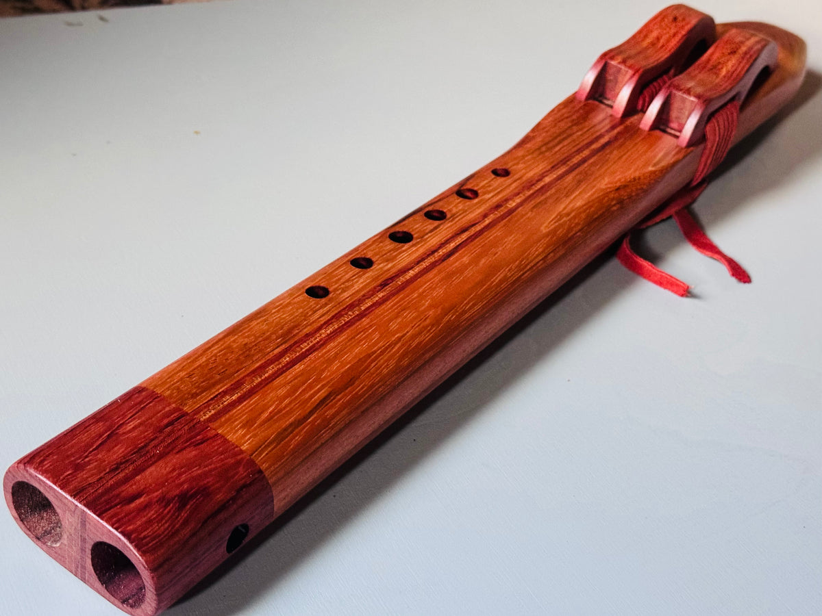 Native American style double flute Jatoba A 432Hz