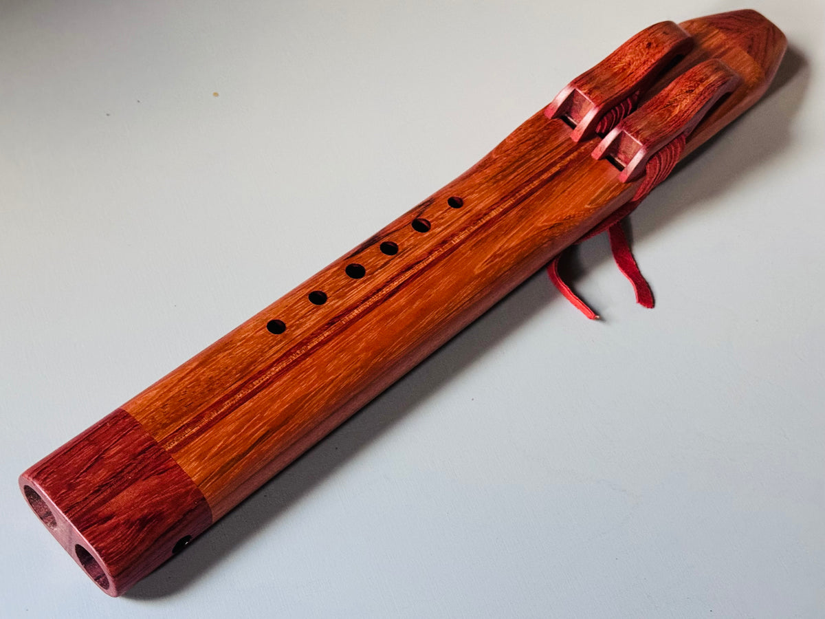 Native American style double flute Jatoba A 432Hz