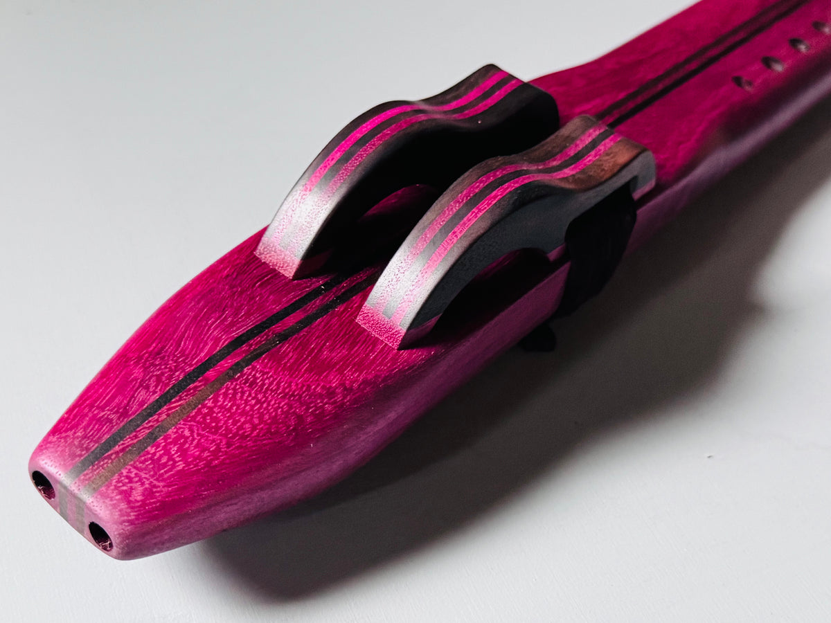 Native American style double flute Purple heart A 432Hz