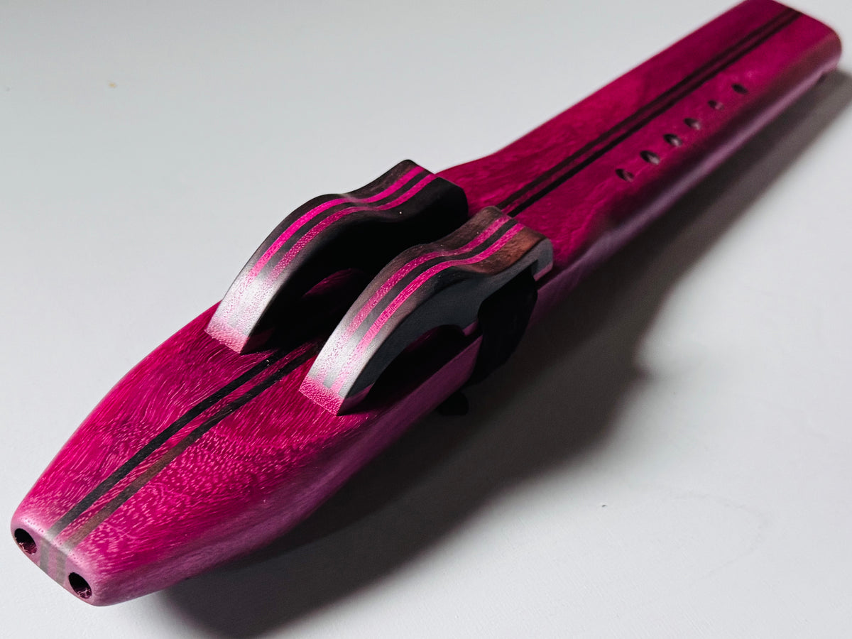 Native American style double flute Purple heart A 432Hz