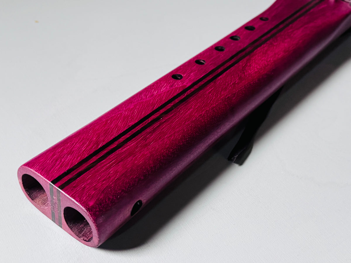 Native American style double flute Purple heart A 432Hz