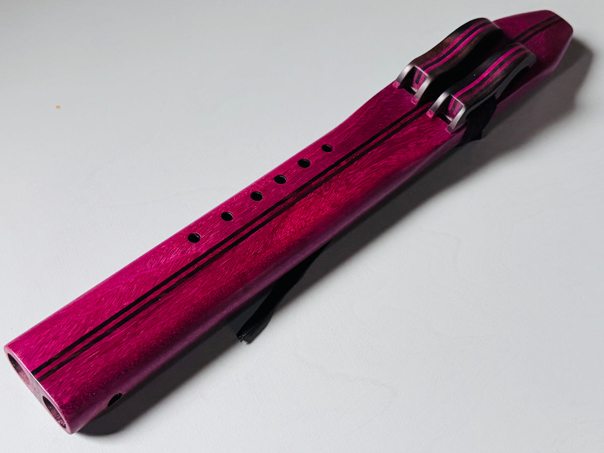 Native American style double flute Purple heart A 432Hz
