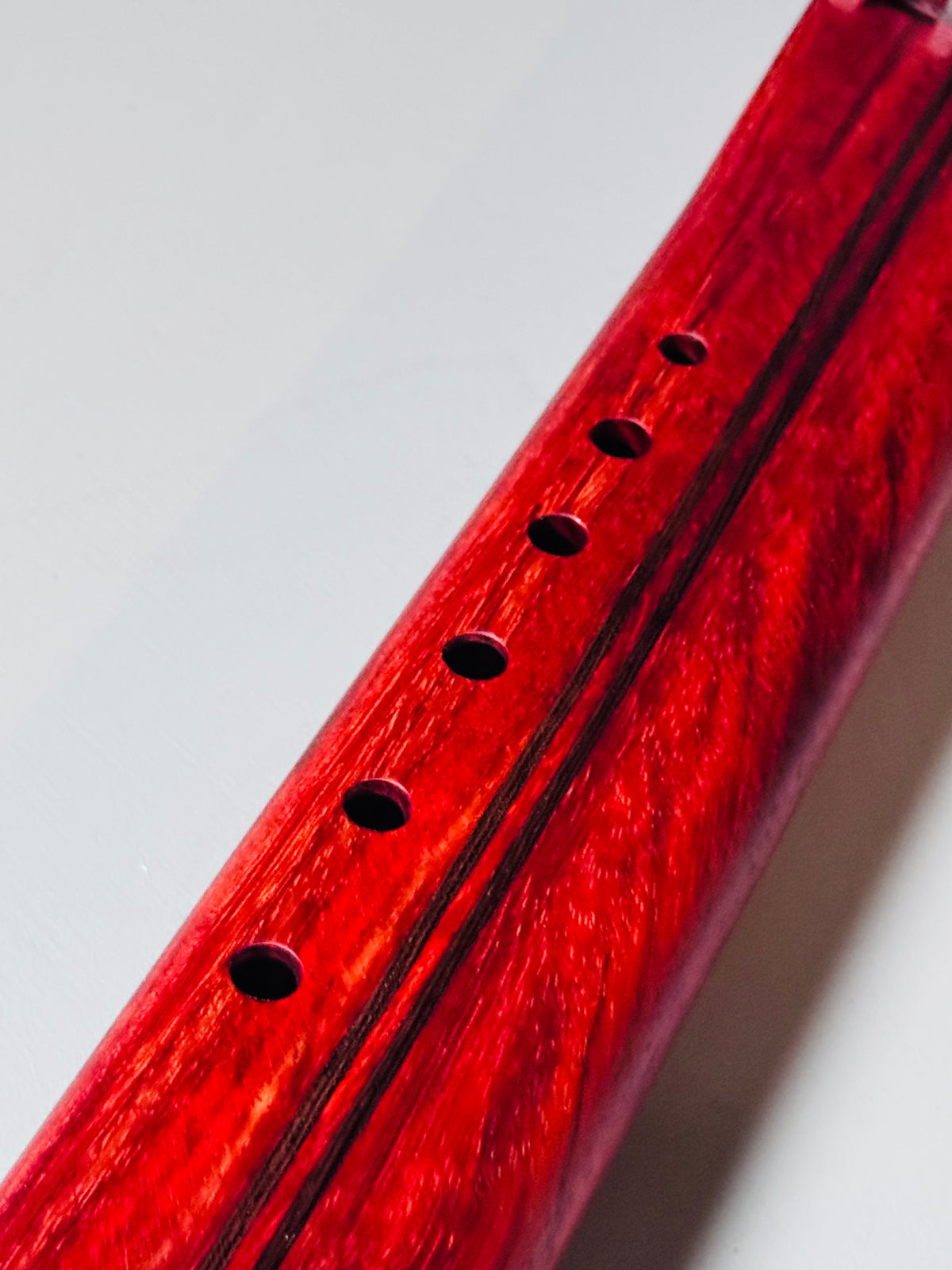 Native American style double flute Red padouk G 440Hz