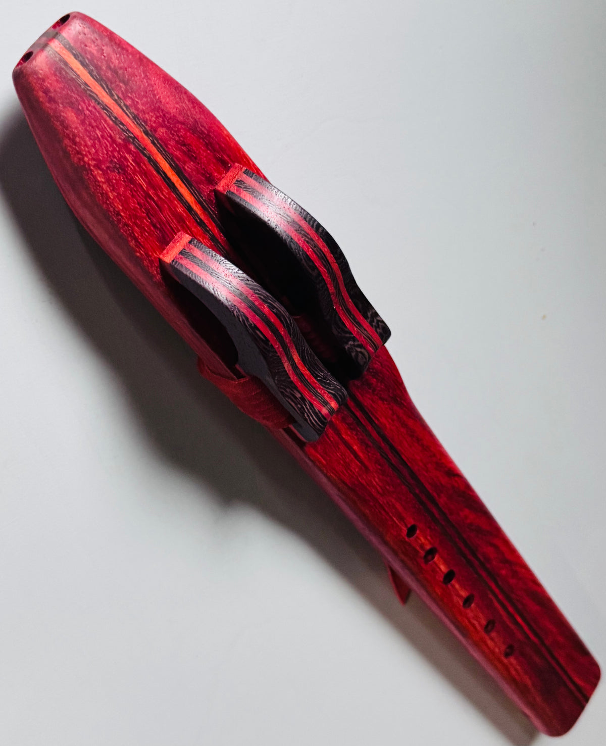 Native American style double flute Red padouk G 440Hz