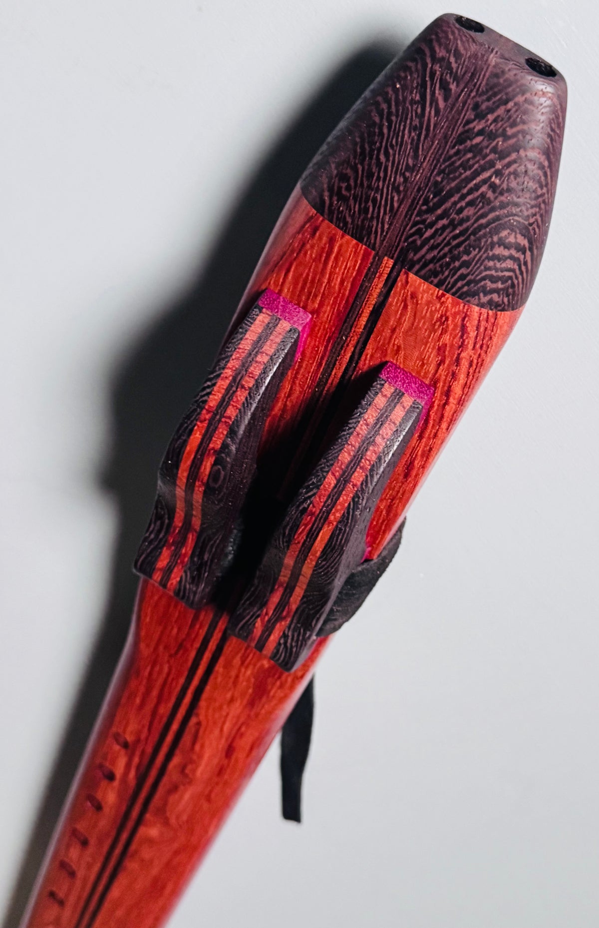 Native American style double flute Bubinga G 440Hz