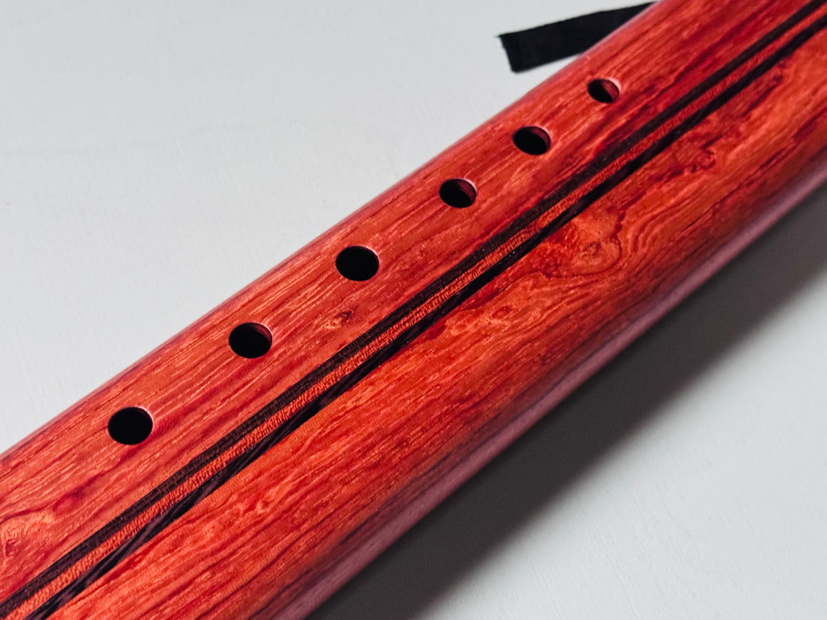 Native American style double flute Bubinga G 440Hz