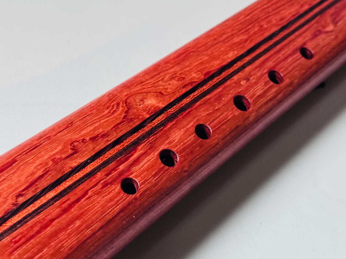 Native American style double flute Bubinga G 440Hz