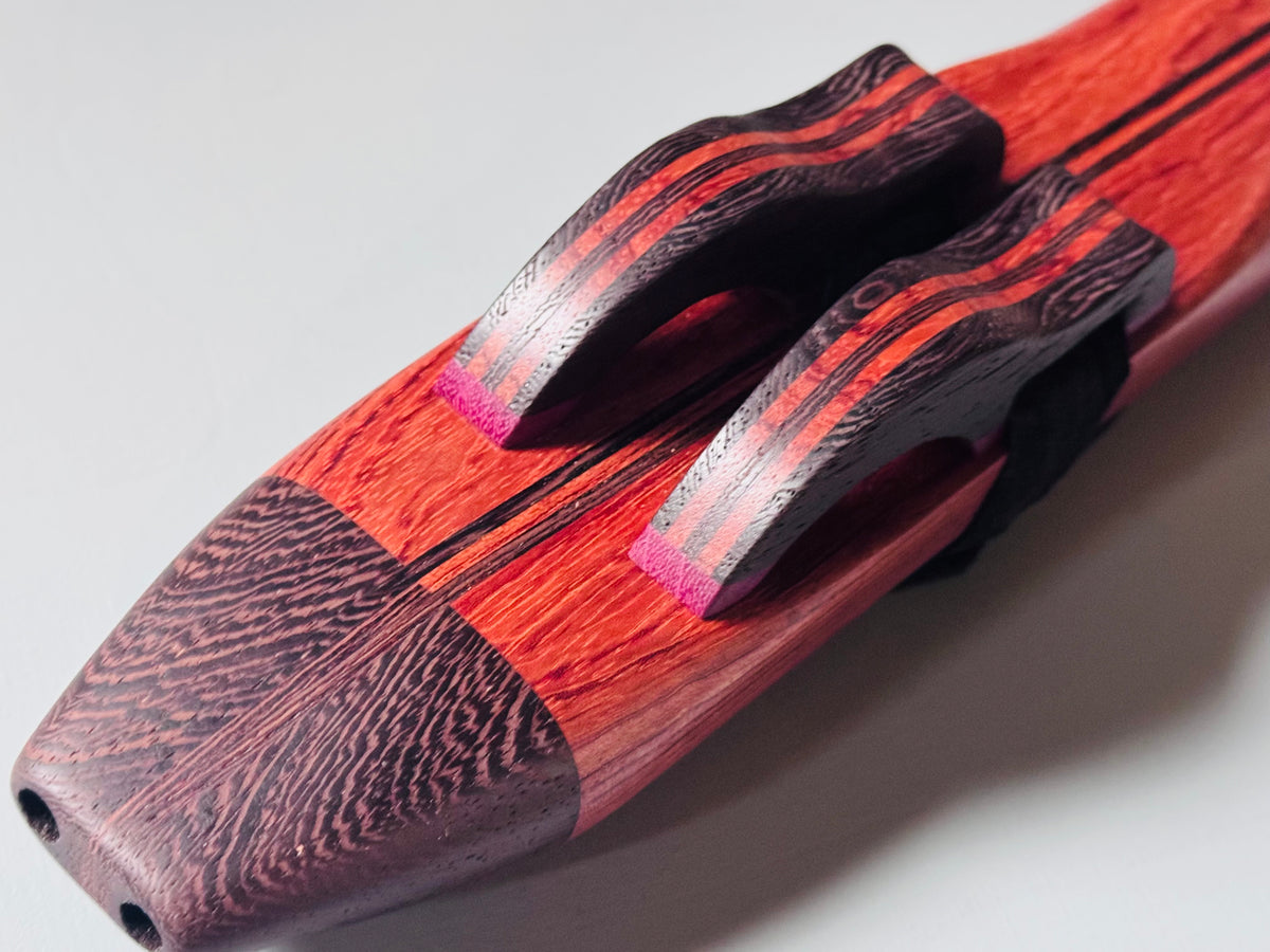 Native American style double flute Bubinga G 440Hz