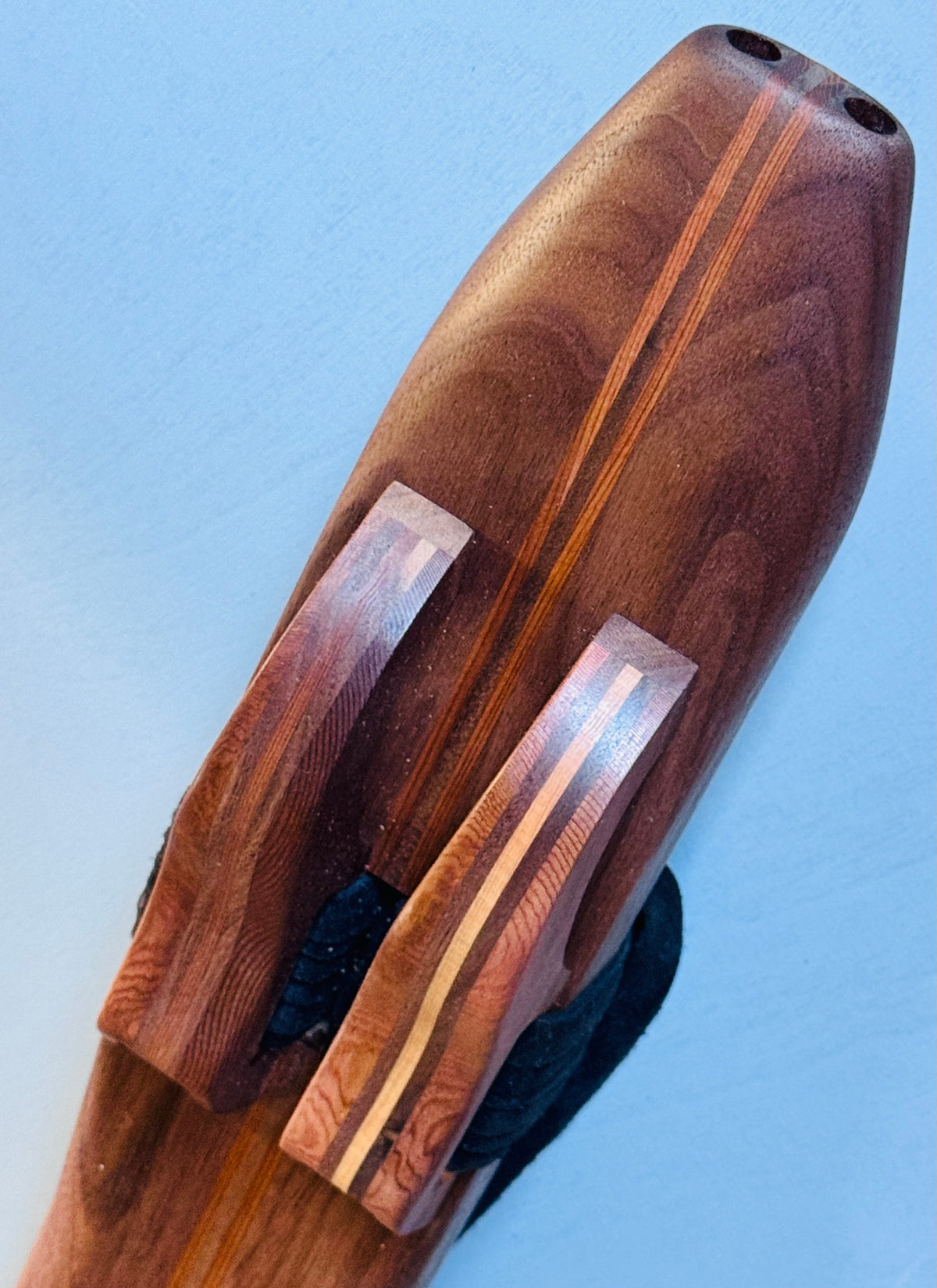 Native American style double flute Walnut G 432Hz