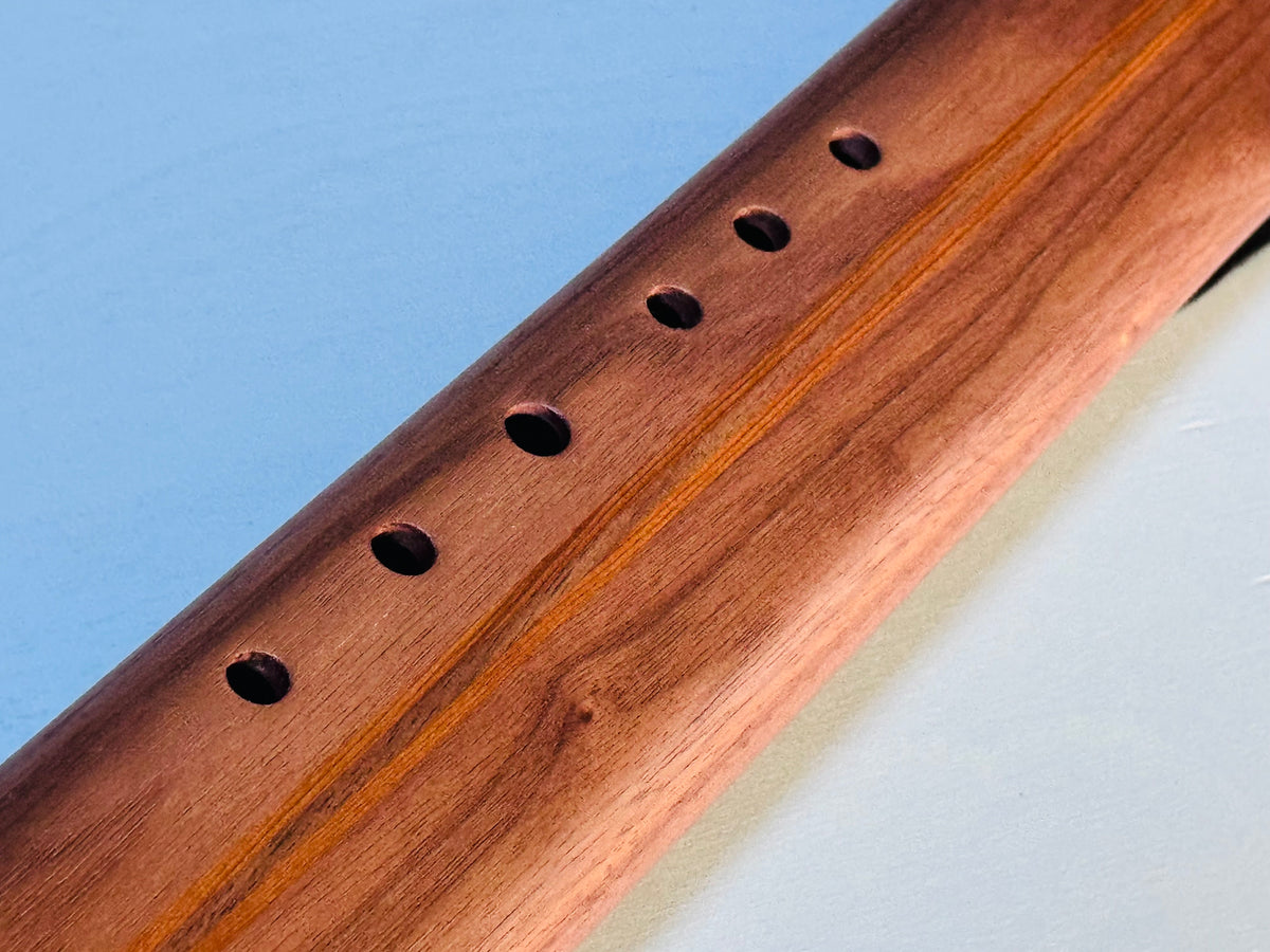 Native American style double flute Walnut G 432Hz