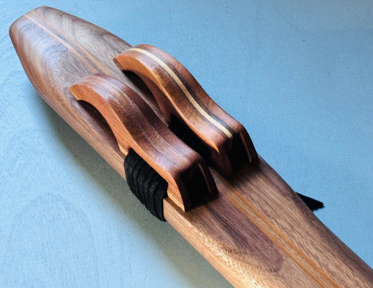 Native American style double flute Walnut G 432Hz