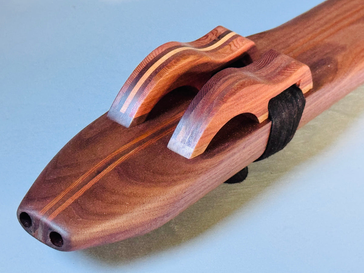 Native American style double flute Walnut G 432Hz