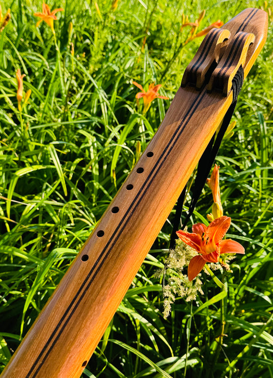 Native Americans double flute Jatoba F# 440Hz