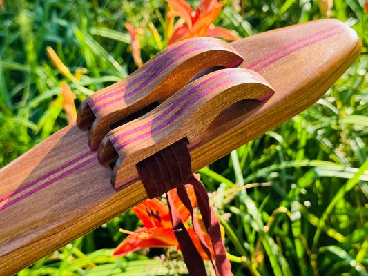 Native Americans double flute Ironwood F# 440Hz