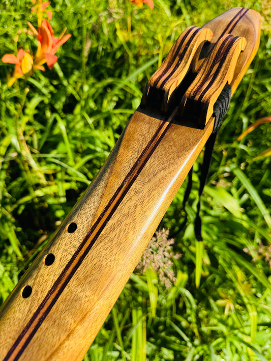 Native Americans double flute Amazakoue F# 432Hz
