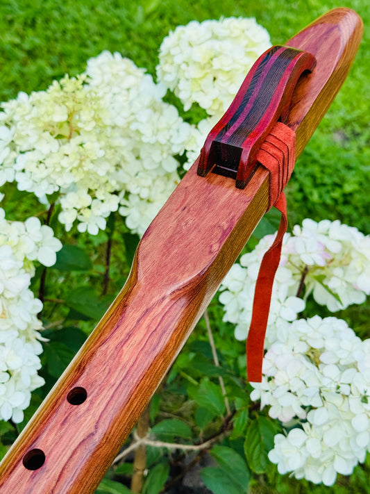 Native Americans bass flute Bubinga C 432Hz