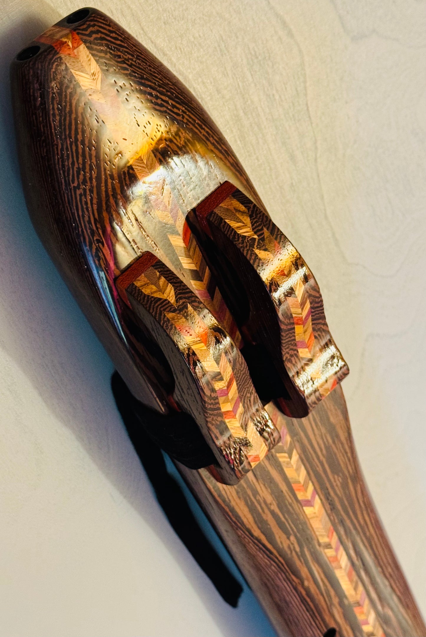 Native Americans double bass flute Wenge D 440Hz