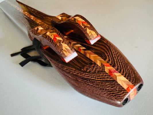 Native Americans double bass flute Wenge D 440Hz