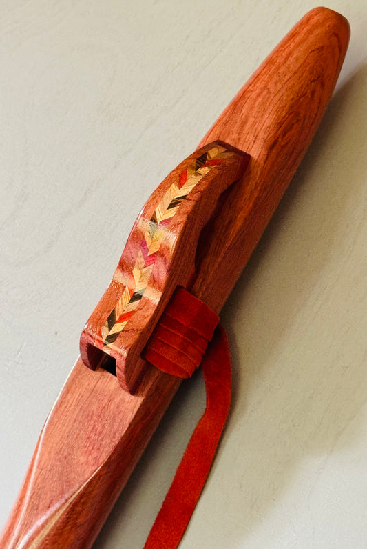 Native Americans bass flute Bubinga D 440Hz