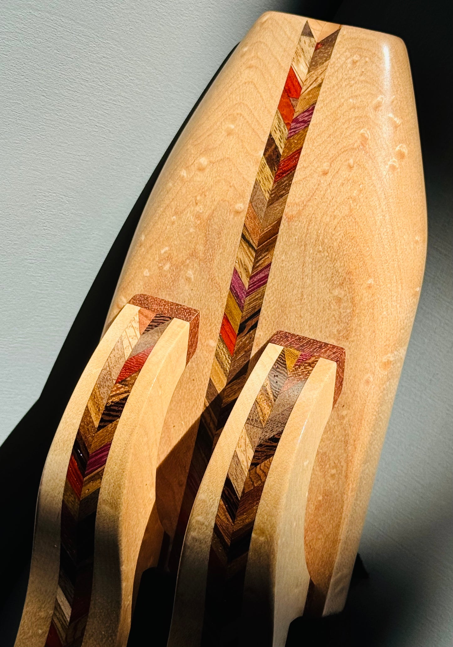 Native Americans double bass flute Birdeyes maple E 440Hz