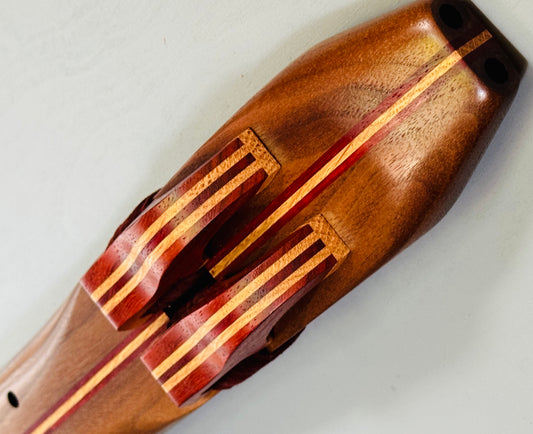 Native Americans double flute Walnut F# 440Hz