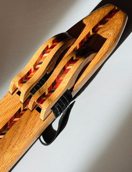 Native Americans double flute oak F# 440Hz