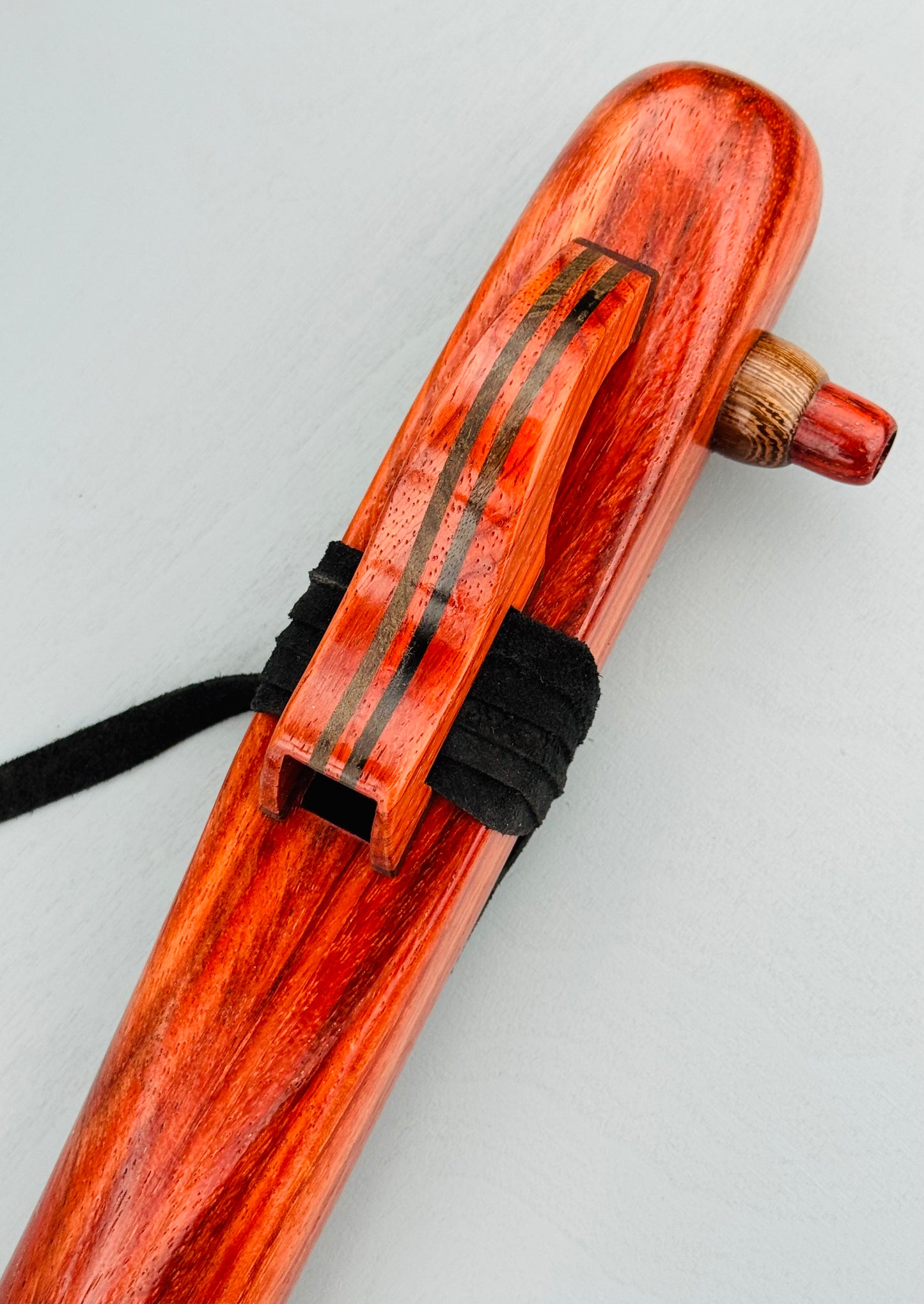 Native American bass flute Red padauk Low F# 440Hz for LEFT hand