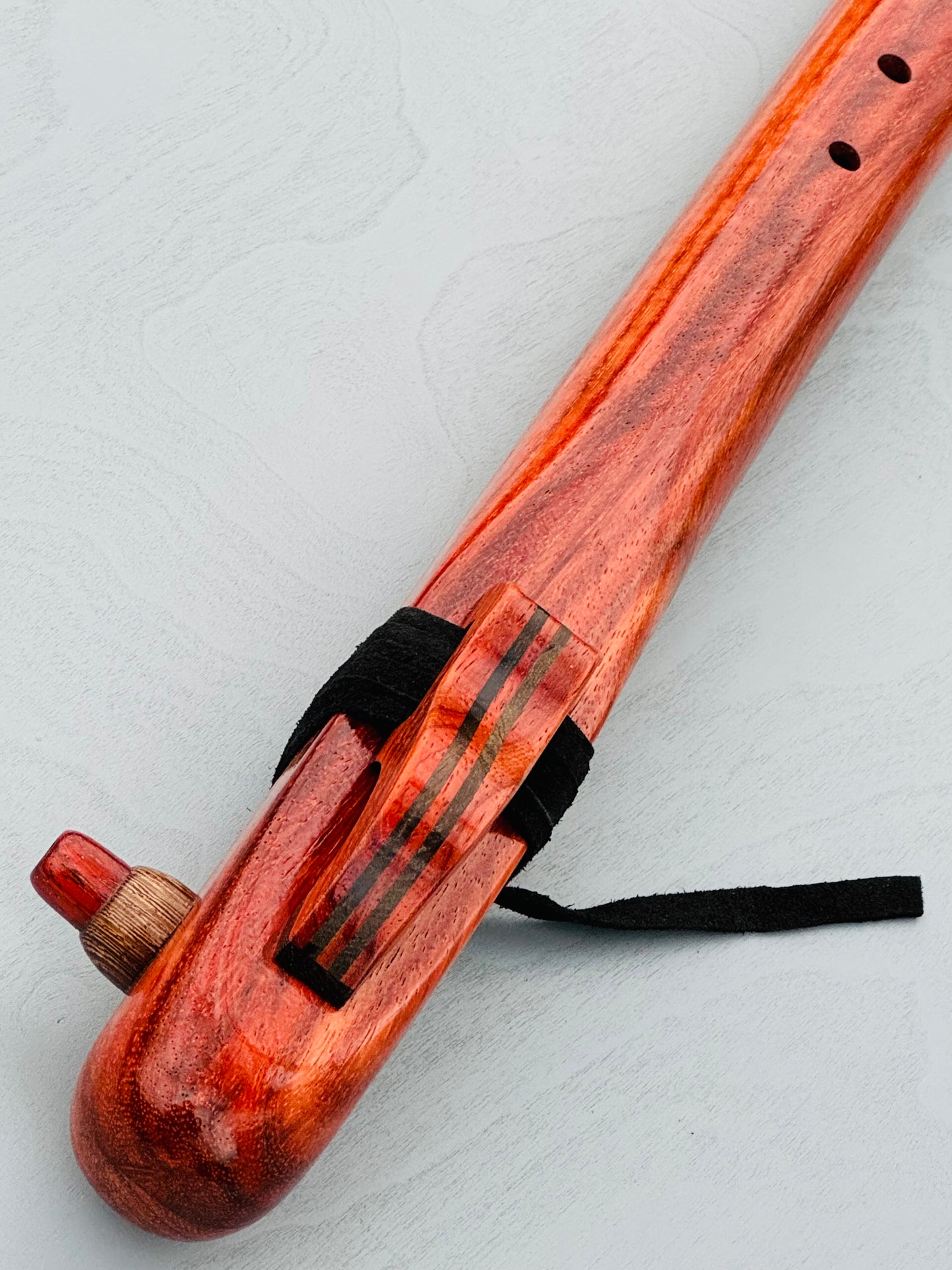 Native American bass flute Red padauk Low F# 440Hz for LEFT hand