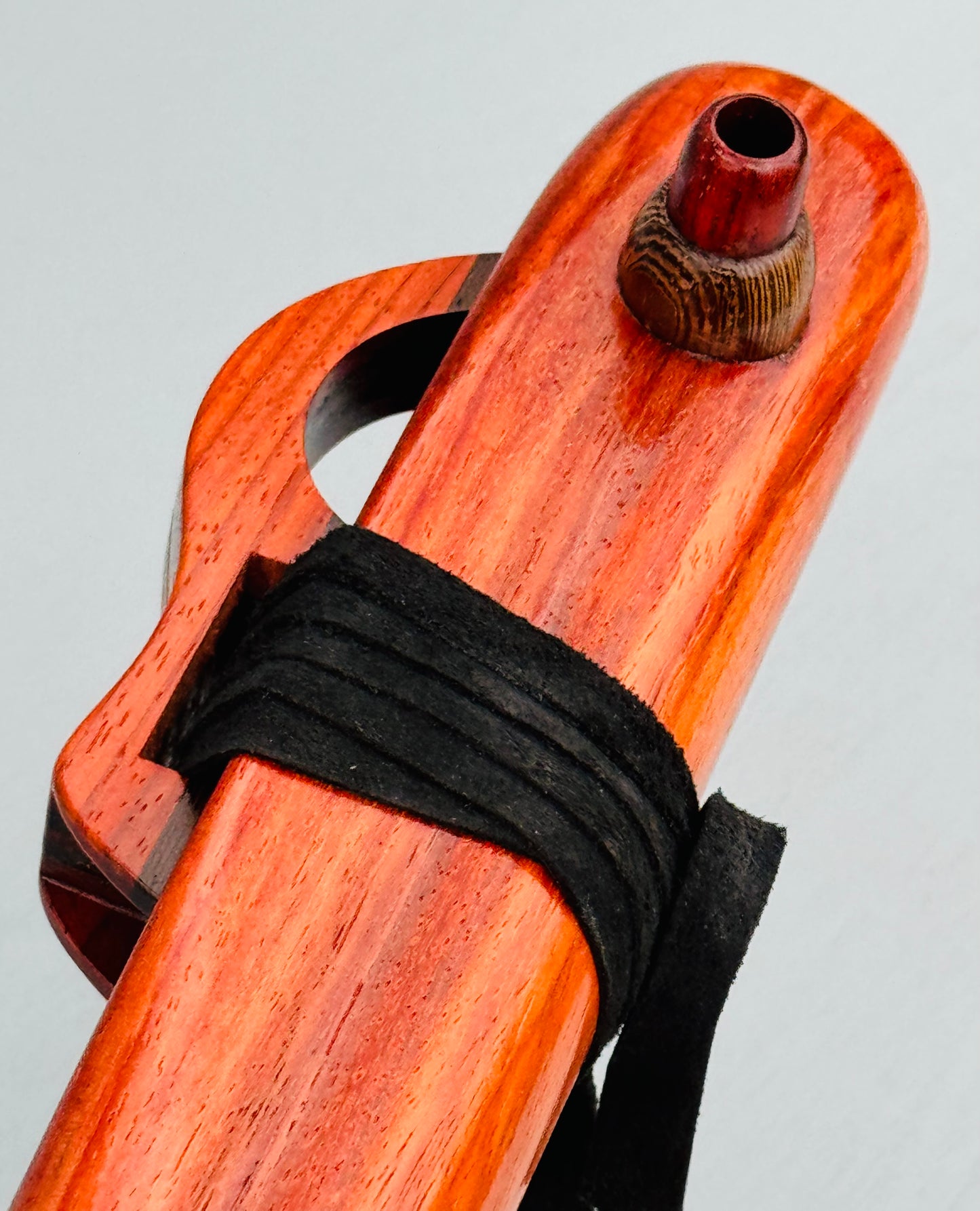 Native American bass flute Red padauk Low F# 440Hz for LEFT hand