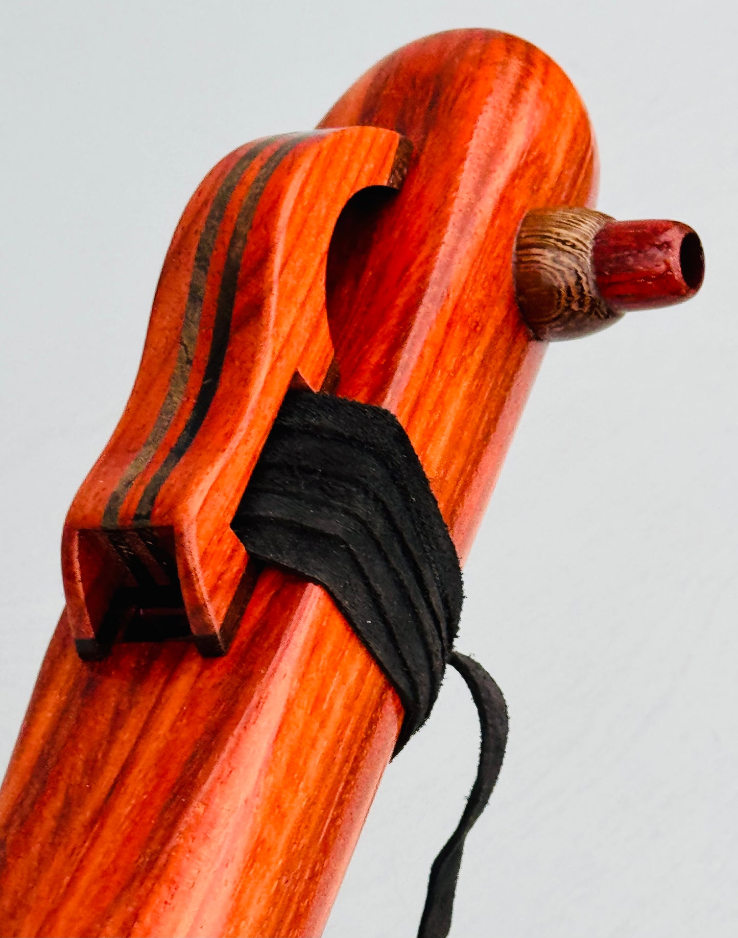 Native American bass flute Red padauk Low F# 440Hz for LEFT hand