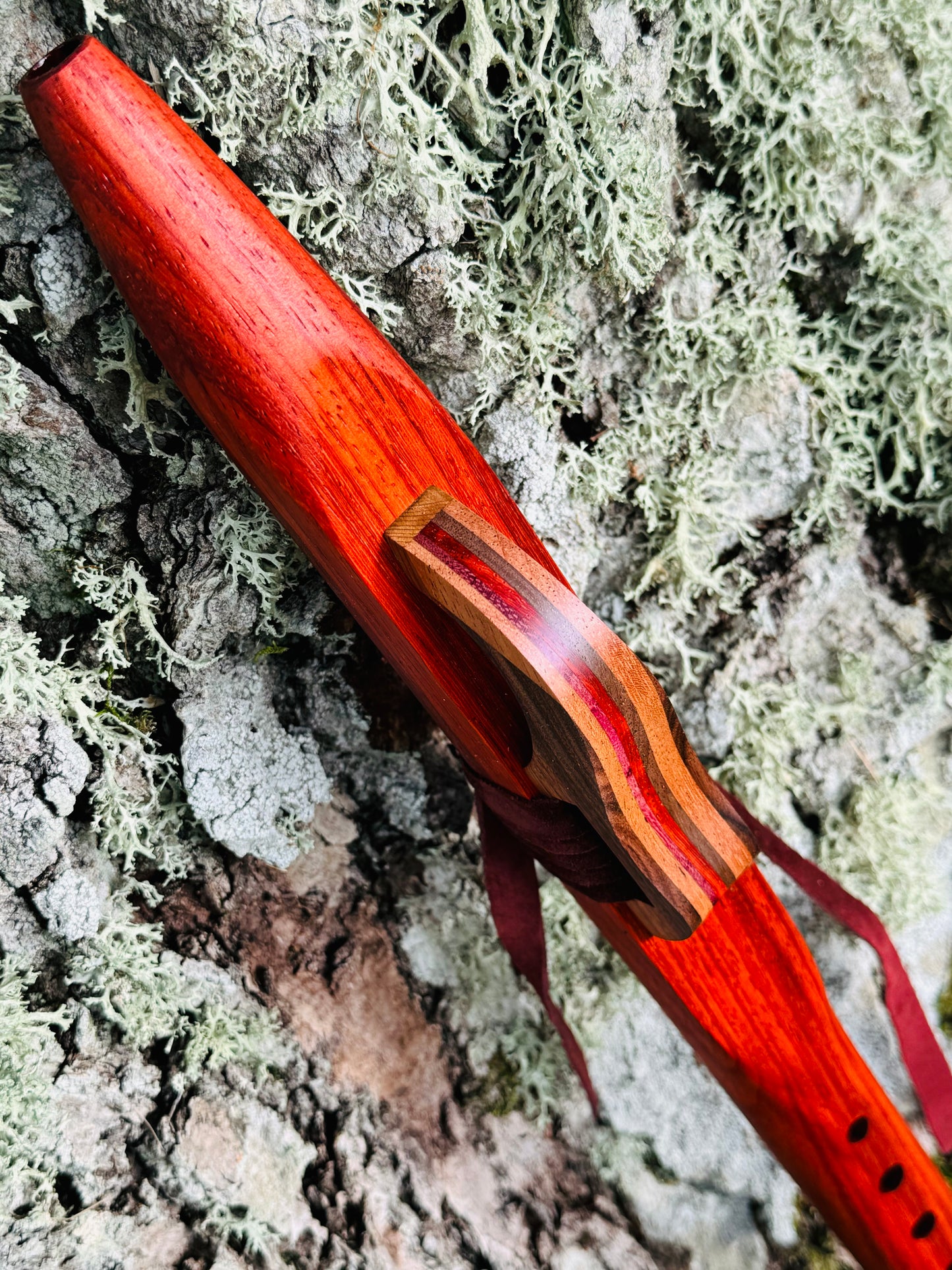 Native Americans flute Red padauk G 440Hz