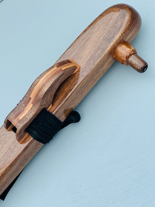 Native American bass flute Walnut A 432Hz for LEFT hand