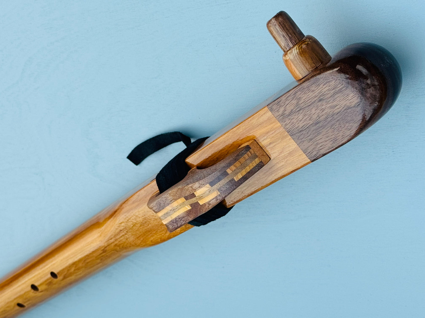 Native American style bass flute Cedar&walnut A 432Hz