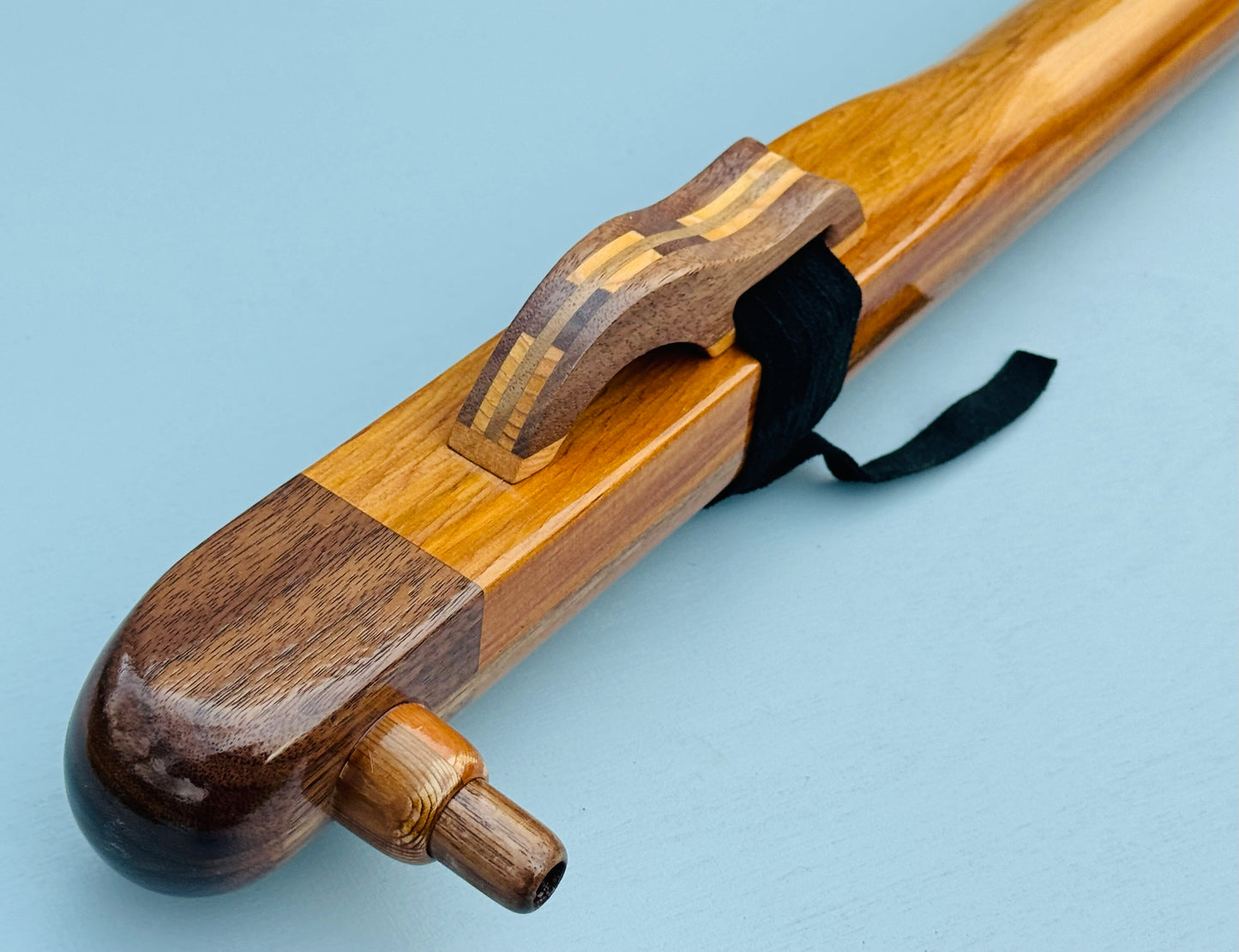 Native American style bass flute Cedar&walnut A 432Hz