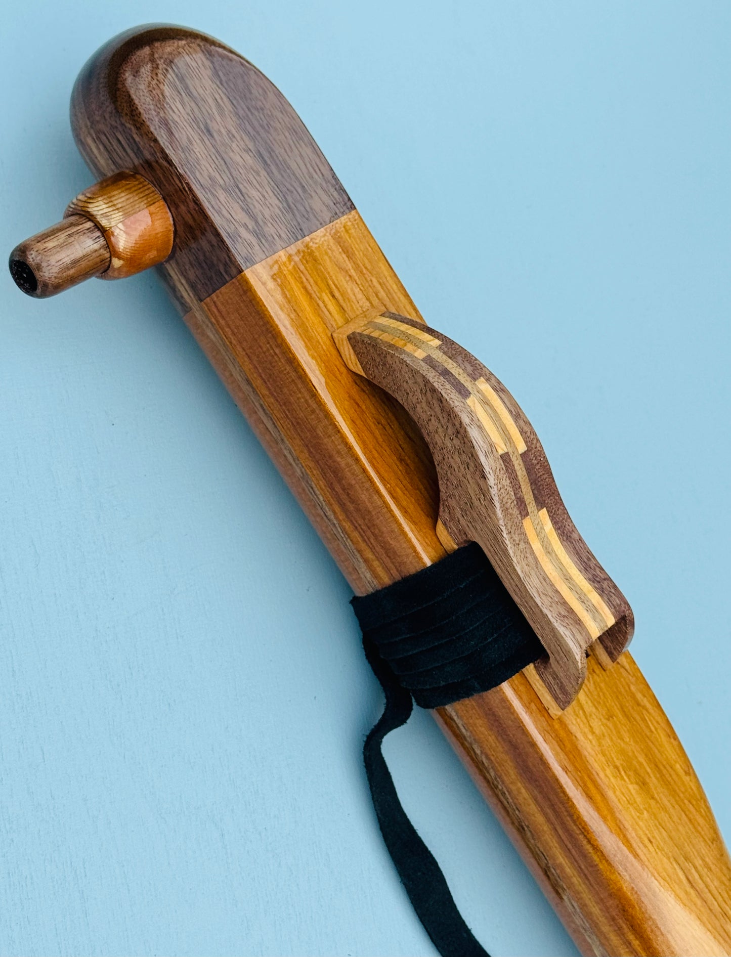 Native American style bass flute Cedar&walnut A 432Hz