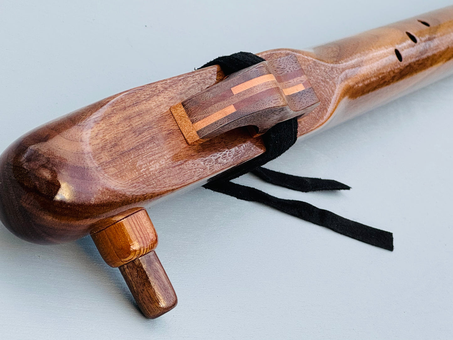 Native American style bass flute Walnut A 440Hz