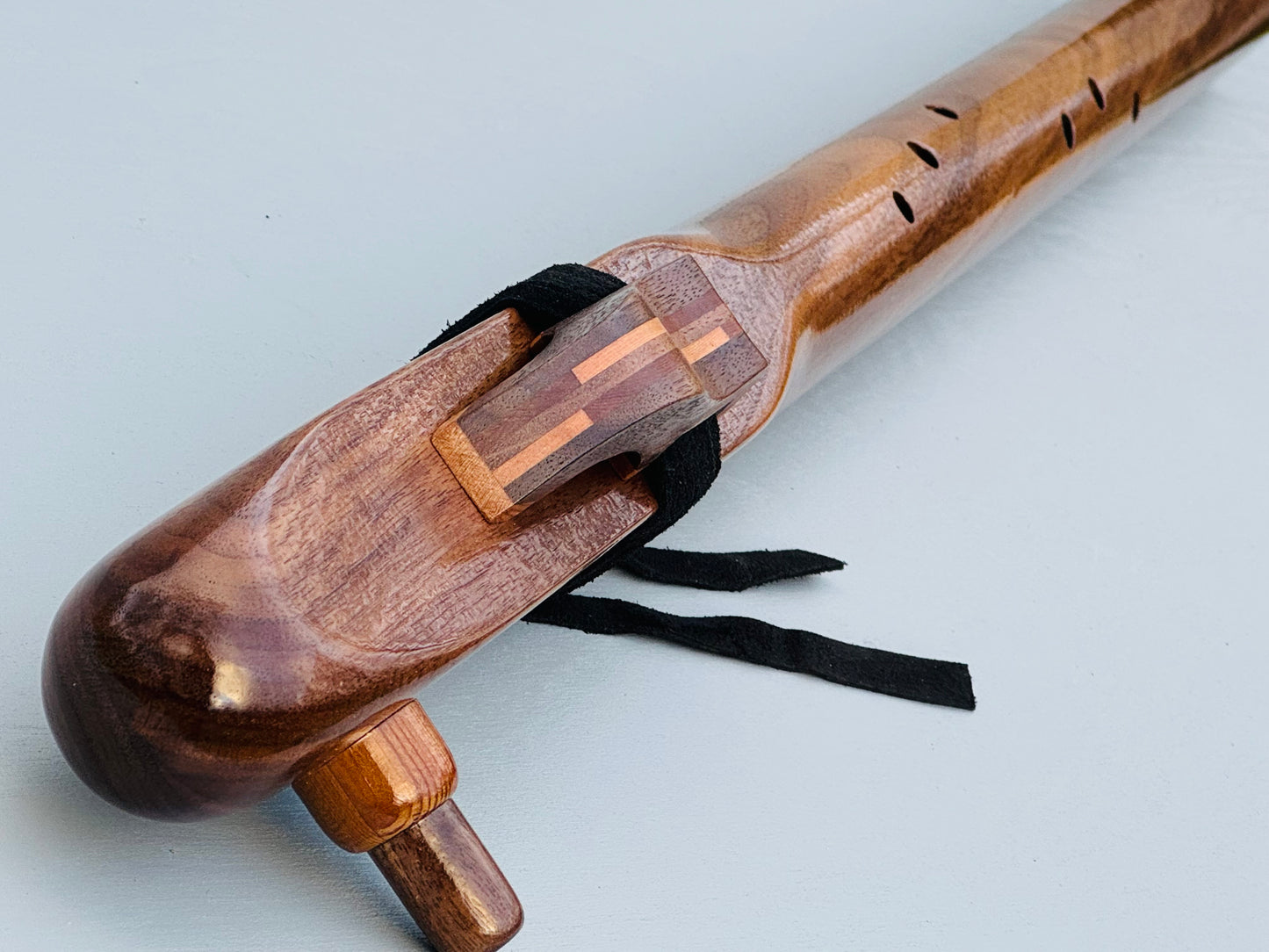 Native American style bass flute Walnut A 440Hz