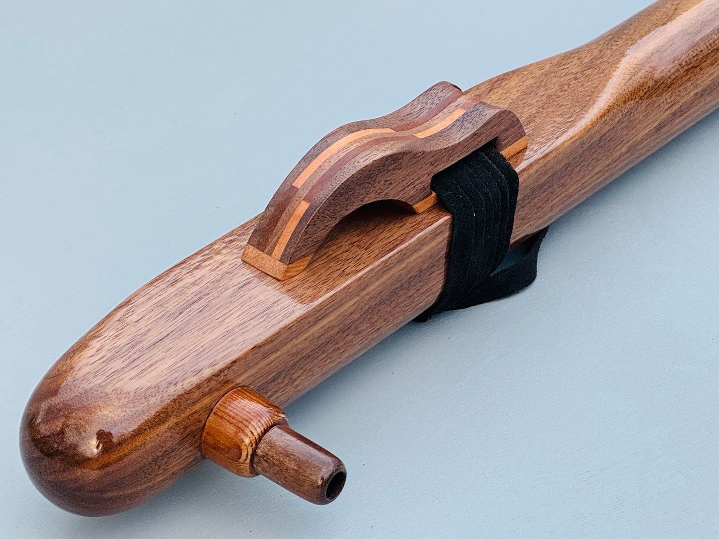 Native American style bass flute Walnut A 440Hz